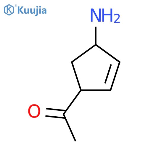 1-(4-Aminocyclopent-2-en-1-yl)ethan-1-one structure