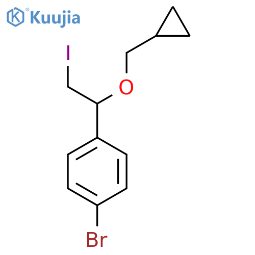 1-bromo-4-1-(cyclopropylmethoxy)-2-iodoethylbenzene structure