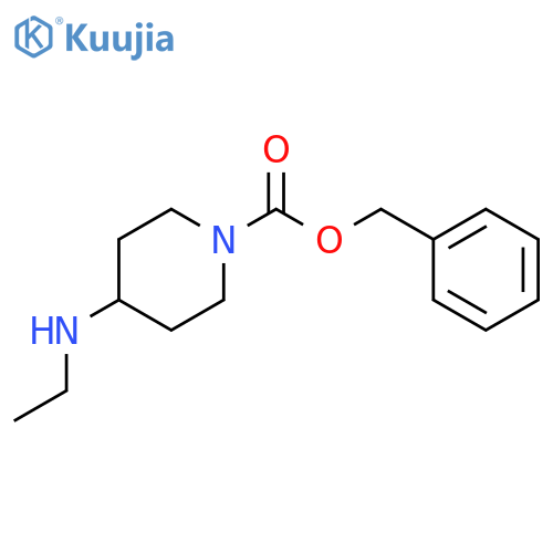 1-Piperidinecarboxylic acid, 4-(ethylamino)-, phenylmethyl ester structure