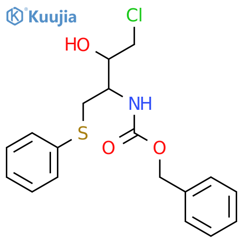 (2S,3R)-3-Carbobenzyloxyamino-1-chloro-4-phenylthio-butan-2-ol structure