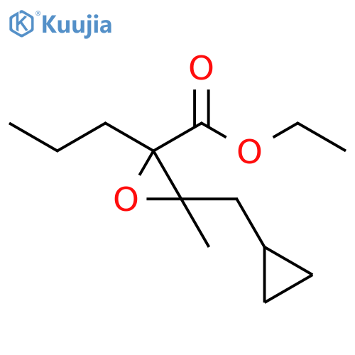 2-Oxiranecarboxylic acid, 3-(cyclopropylmethyl)-3-methyl-2-propyl-, ethyl ester structure