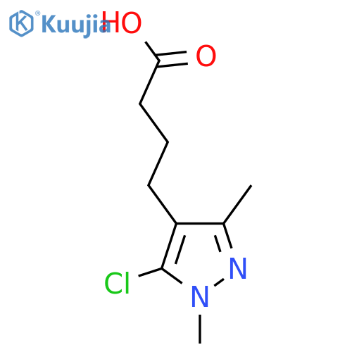 4-(5-chloro-1,3-dimethyl-1H-pyrazol-4-yl)butanoic acid structure