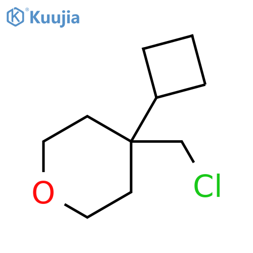 2H-Pyran, 4-(chloromethyl)-4-cyclobutyltetrahydro- structure