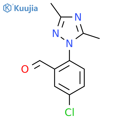 5-chloro-2-(dimethyl-1H-1,2,4-triazol-1-yl)benzaldehyde structure