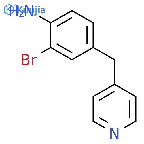 Benzenamine, 2-bromo-4-(4-pyridinylmethyl)- structure