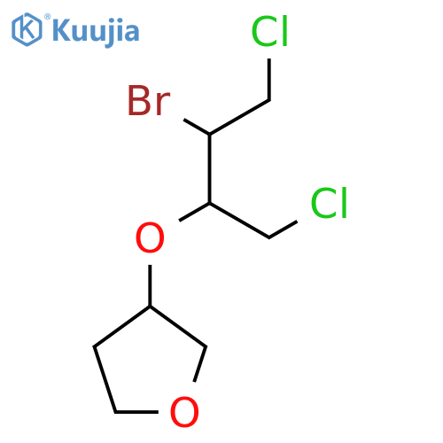 3-(3-bromo-1,4-dichlorobutan-2-yl)oxyoxolane structure