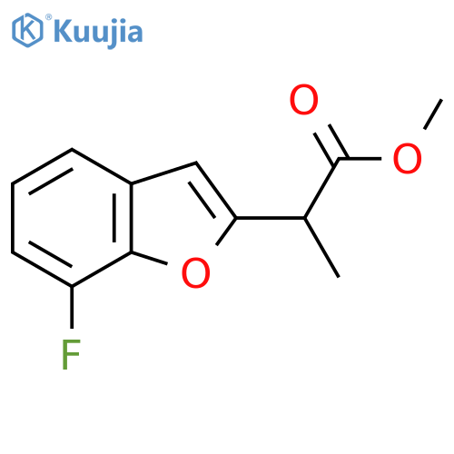 Methyl 2-(7-fluoro-1-benzofuran-2-yl)propanoate structure