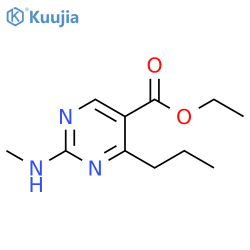5-Pyrimidinecarboxylic acid, 2-(methylamino)-4-propyl-, ethyl ester structure