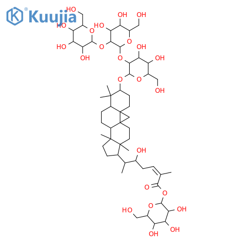 Cycloart-24-ene-3,22,26-triol; (3β,22S,24E)-form, 26-Carboxylic acid, 3-O-[β-D-glucopyranosyl-(1→2)-β-D-glucopyranosyl-(1→2)-β-D-glucopyranoside], 26-O-α-D-glucopyranosyl ester structure