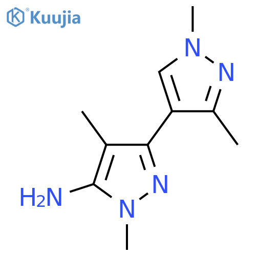 3-(1,3-dimethyl-1H-pyrazol-4-yl)-1,4-dimethyl-1H-pyrazol-5-amine structure