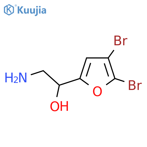 2-amino-1-(4,5-dibromofuran-2-yl)ethan-1-ol structure