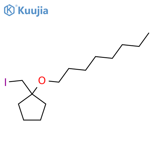 1-(iodomethyl)-1-(octyloxy)cyclopentane structure