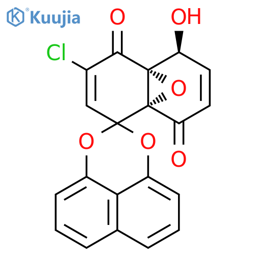 Spiro[4a,8a-epoxynaphthalene-1(4H),2'-naphtho[1,8-de][1,3]dioxin]-4,8(5H)-dione,3-chloro-5-hydroxy-, (4aR,5S,8aR)-rel- (9CI) structure