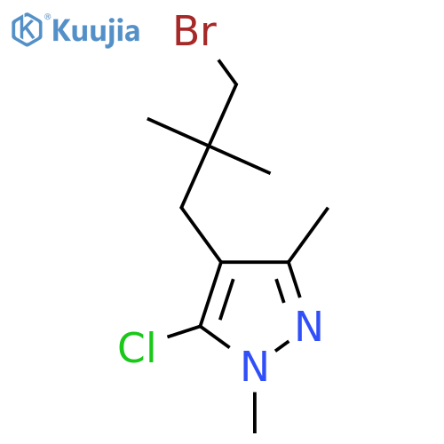 4-(3-bromo-2,2-dimethylpropyl)-5-chloro-1,3-dimethyl-1H-pyrazole structure