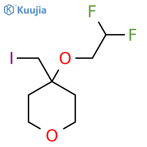 4-(2,2-difluoroethoxy)-4-(iodomethyl)oxane structure