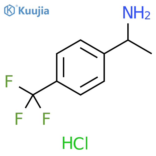 1-4-(trifluoromethyl)phenylethan-1-amine hydrochloride structure
