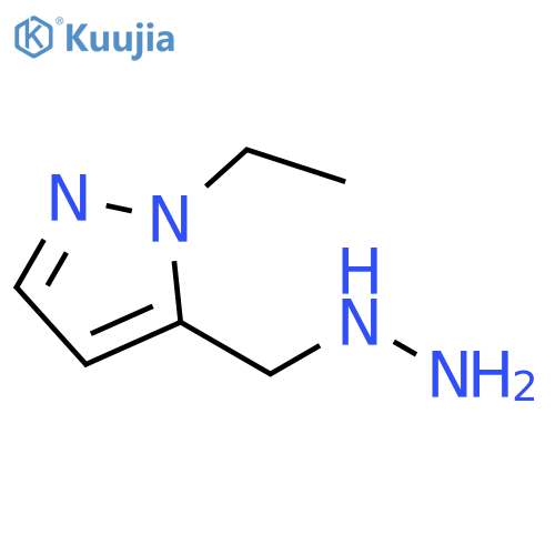 1-ethyl-5-(hydrazinylmethyl)-1H-pyrazole structure