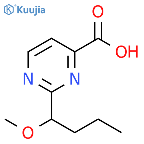 4-Pyrimidinecarboxylic acid, 2-(1-methoxybutyl)- structure