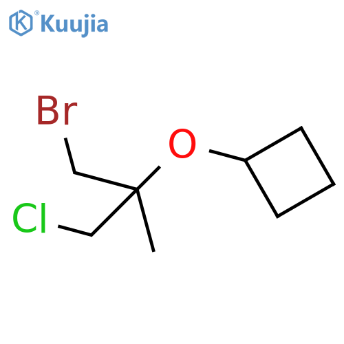(1-bromo-3-chloro-2-methylpropan-2-yl)oxycyclobutane structure