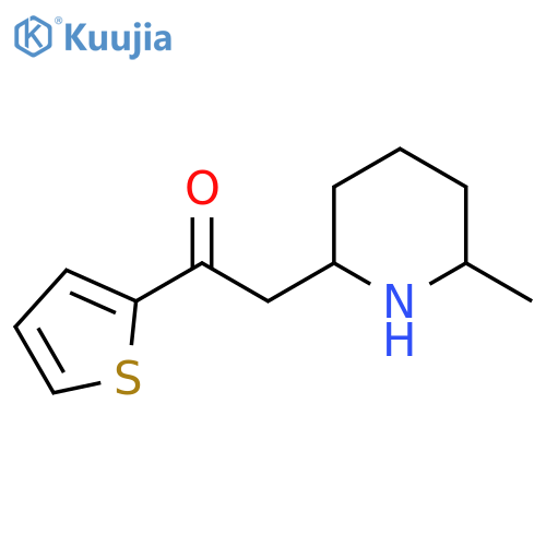 2-(6-Methylpiperidin-2-yl)-1-(thiophen-2-yl)ethan-1-one structure