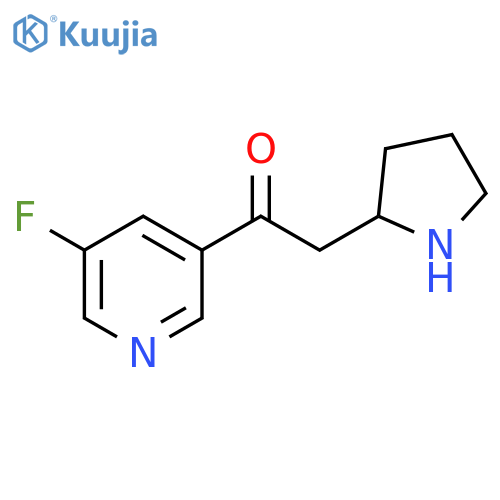 1-(5-fluoropyridin-3-yl)-2-(pyrrolidin-2-yl)ethan-1-one structure