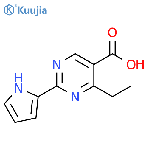 5-Pyrimidinecarboxylic acid, 4-ethyl-2-(1H-pyrrol-2-yl)- structure
