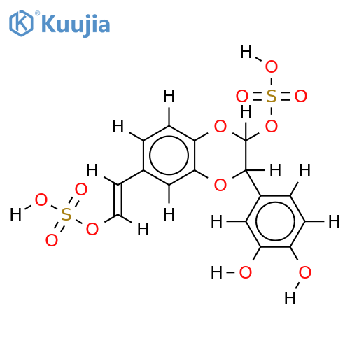 2,2"-Di-O-sulfate-3-(3,4-Dihydroxyphenyl)-2,3-dihydro-6-(2-hydroxyethenyl)-1,4-benzodioxin-2-ol structure