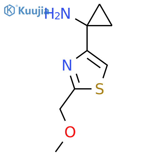 1-2-(methoxymethyl)-1,3-thiazol-4-ylcyclopropan-1-amine structure
