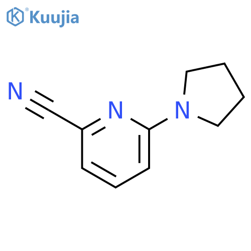 6-Pyrrolidin-1-ylpyridine-2-carbonitrile structure