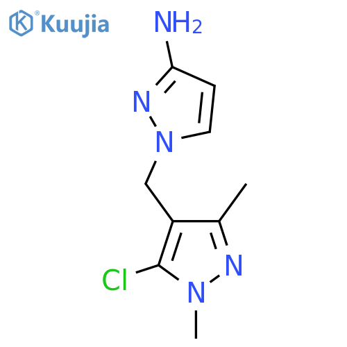 1-(5-chloro-1,3-dimethyl-1H-pyrazol-4-yl)methyl-1H-pyrazol-3-amine structure