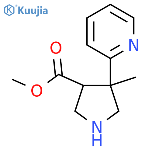 methyl 4-methyl-4-(pyridin-2-yl)pyrrolidine-3-carboxylate structure