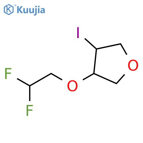3-(2,2-difluoroethoxy)-4-iodooxolane structure