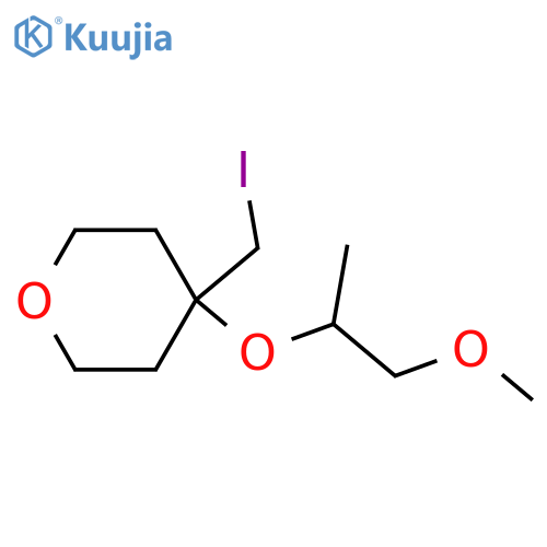 4-(iodomethyl)-4-(1-methoxypropan-2-yl)oxyoxane structure