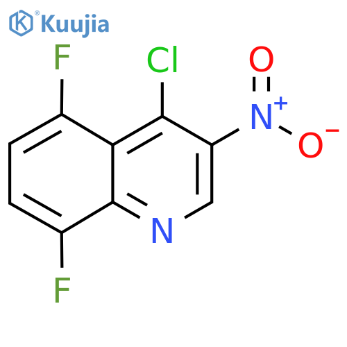 Quinoline, 4-chloro-5,8-difluoro-3-nitro- structure