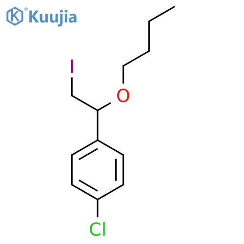 1-(1-butoxy-2-iodoethyl)-4-chlorobenzene structure