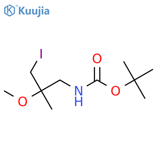 tert-Butyl N-(3-iodo-2-methoxy-2-methylpropyl)carbamate structure