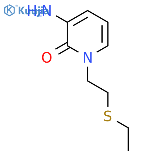 3-amino-1-2-(ethylsulfanyl)ethyl-1,2-dihydropyridin-2-one structure