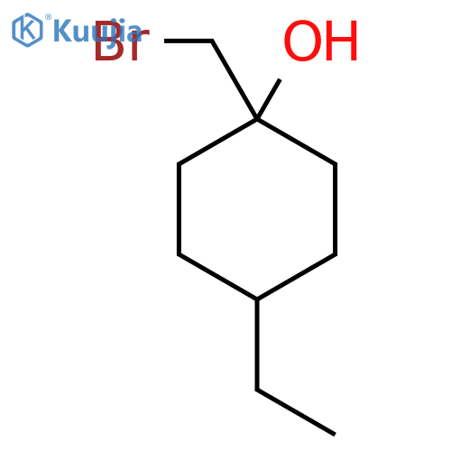 1-(bromomethyl)-4-ethylcyclohexan-1-ol structure
