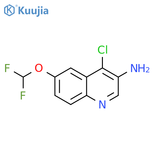 4-Chloro-6-(difluoromethoxy)quinolin-3-amine structure