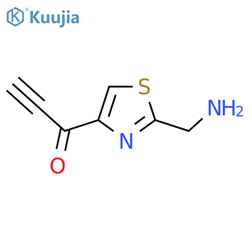 1-[2-(Aminomethyl)-1,3-thiazol-4-yl]prop-2-yn-1-one structure