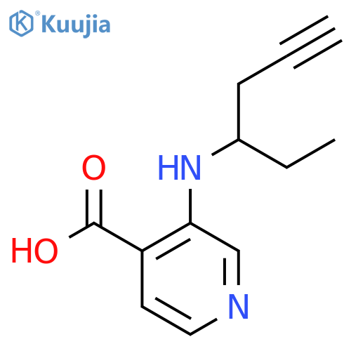 3-(hex-5-yn-3-yl)aminopyridine-4-carboxylic acid structure