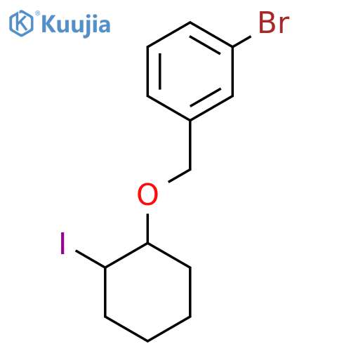 1-bromo-3-{(2-iodocyclohexyl)oxymethyl}benzene structure