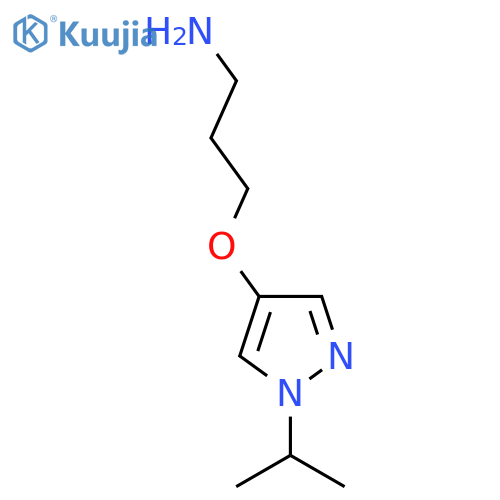 3-{1-(propan-2-yl)-1H-pyrazol-4-yloxy}propan-1-amine structure