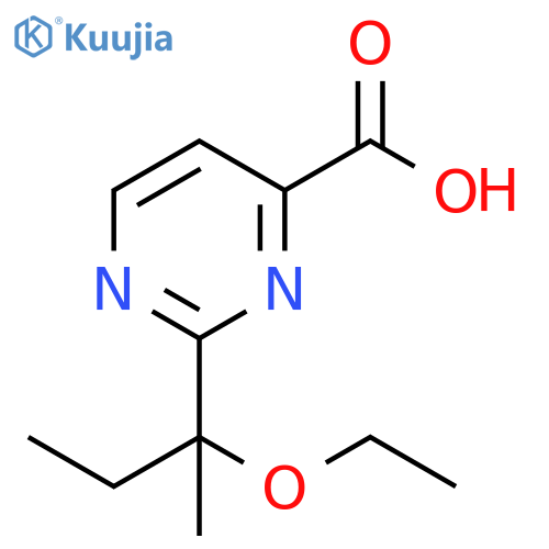 4-Pyrimidinecarboxylic acid, 2-(1-ethoxy-1-methylpropyl)- structure