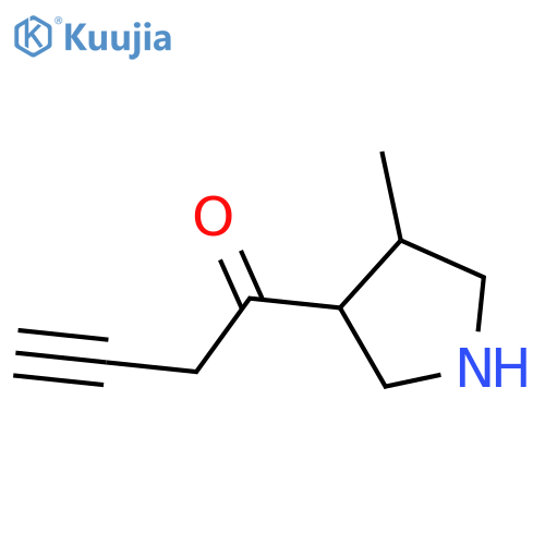 1-(4-Methylpyrrolidin-3-yl)but-3-yn-1-one structure
