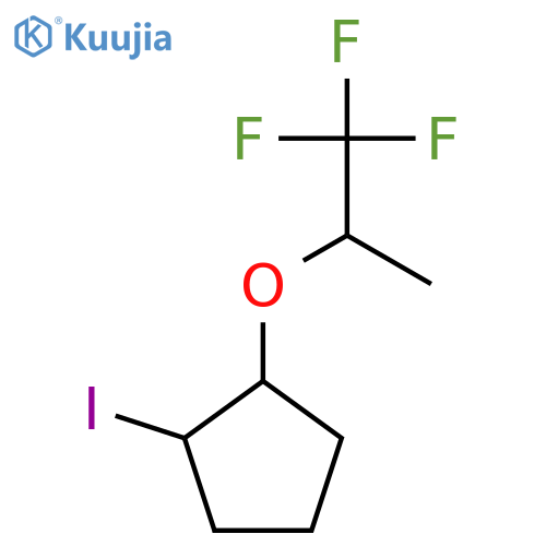 1-iodo-2-(1,1,1-trifluoropropan-2-yl)oxycyclopentane structure