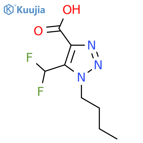 1-butyl-5-(difluoromethyl)-1H-1,2,3-triazole-4-carboxylic acid structure