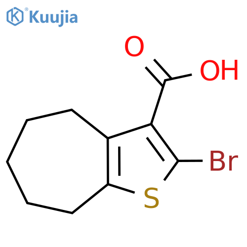 2-bromo-4H,5H,6H,7H,8H-cycloheptabthiophene-3-carboxylic acid structure