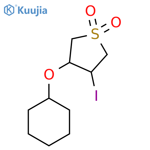 3-(Cyclohexyloxy)-4-iodo-1lambda6-thiolane-1,1-dione structure