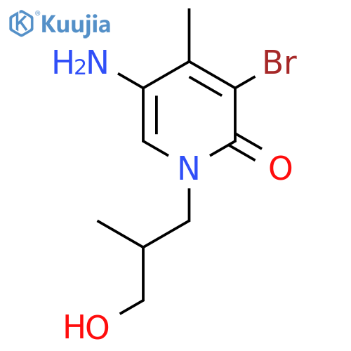 5-amino-3-bromo-1-(3-hydroxy-2-methylpropyl)-4-methyl-1,2-dihydropyridin-2-one structure
